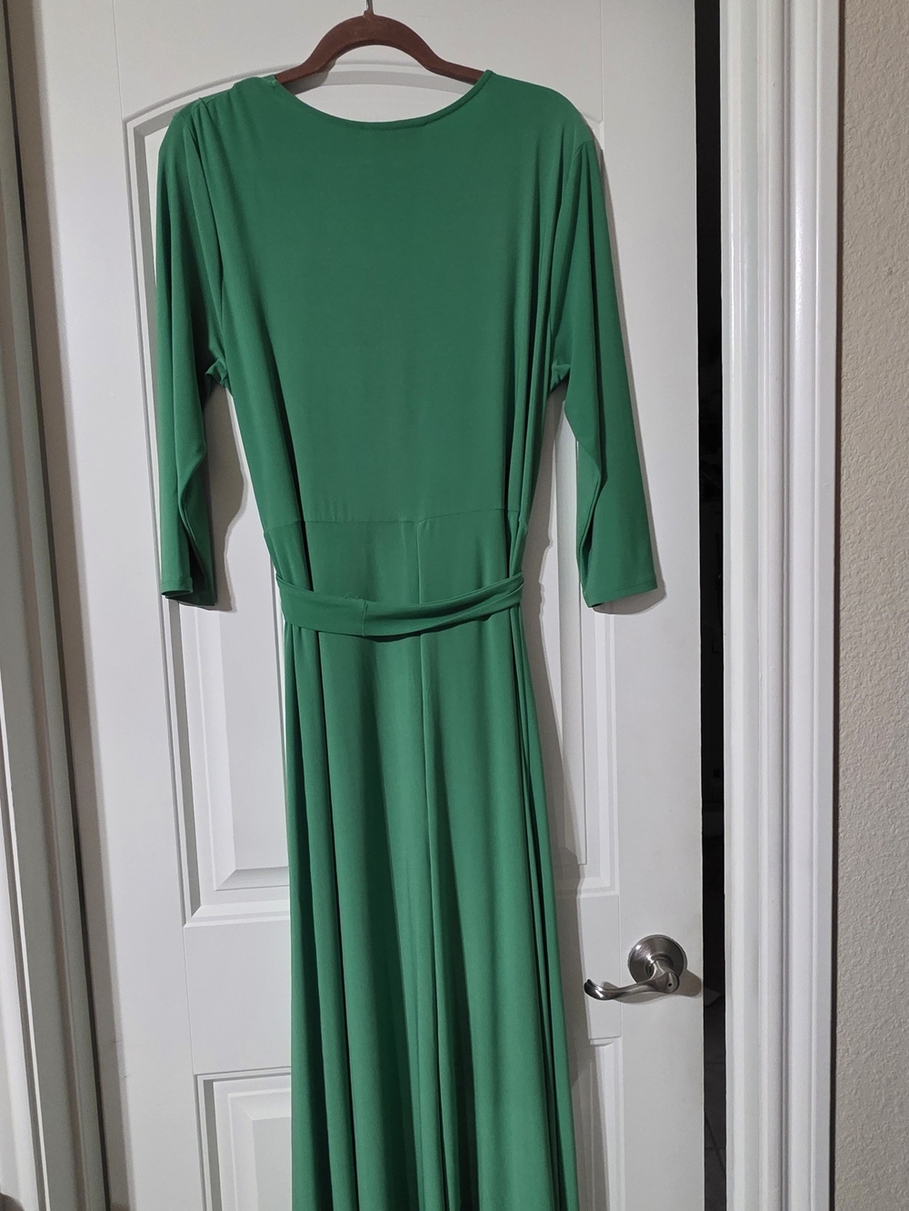 New York & Company Emerald Green Wrap Maxi Dress - Picture 2 of 3
